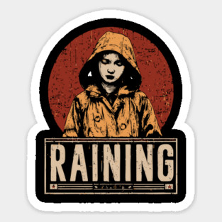 Raining Solitude - Neo Noir Urban Folklore Print Sticker