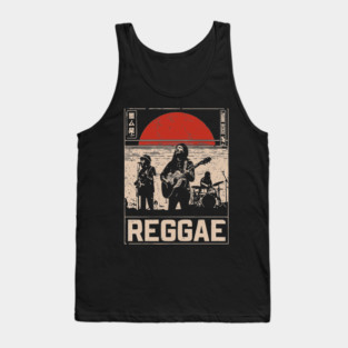 Reggae Band Silhouette - Crossover Rhythm Propaganda Art Tank Top