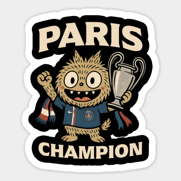 Paris Saint Germain Champion PSG Labubu Monster Finale Ligue Des Champions 2025 Celebration Magnet by Tshirtiz