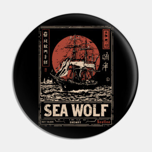 Sea Wolf Pirate Ship - Maritime Dieselpunk Adventure Print Pin