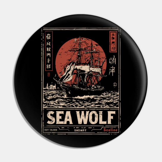 Sea Wolf Pirate Ship - Maritime Dieselpunk Adventure Print Pin by TuncGK