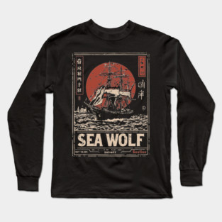 Sea Wolf Pirate Ship - Maritime Dieselpunk Adventure Print Long Sleeve T-Shirt