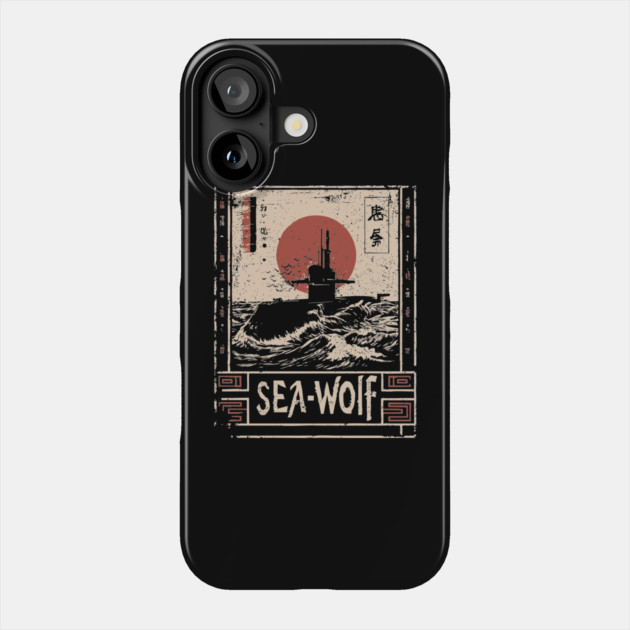 Sea Wolf Submarine - Tech Noir Underwater Warfare Art Phone Case by TuncGK