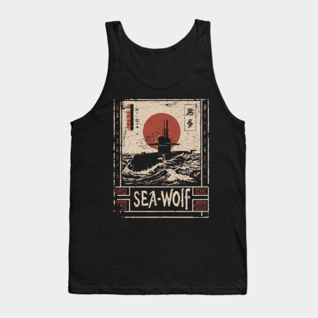 Sea Wolf Submarine - Tech Noir Underwater Warfare Art Tank Top by TuncGK