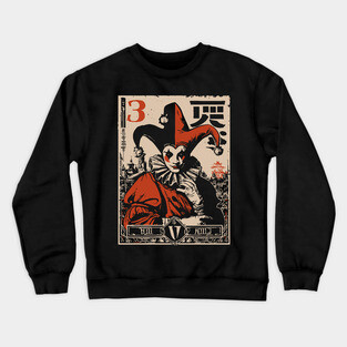 The Fool Tarot Card - Surrealist Mythpunk Fortune Art Crewneck Sweatshirt