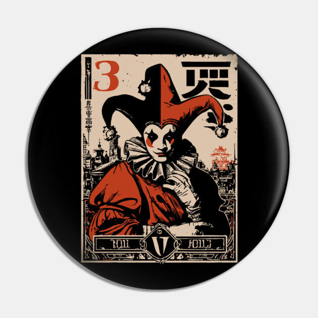 The Fool Tarot Card - Surrealist Mythpunk Fortune Art Pin by TuncGK