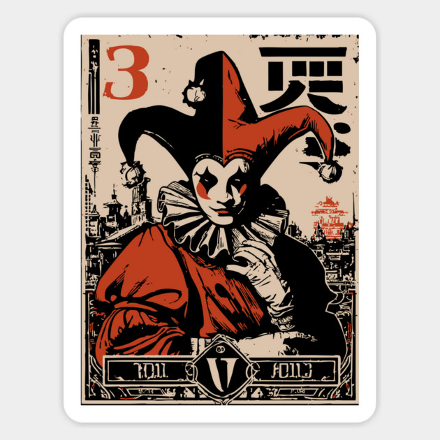 The Fool Tarot Card - Surrealist Mythpunk Fortune Art Magnet by TuncGK