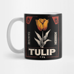 Tulip Botanical Print - Dutch Constructivist Wabi Sabi Flower Mug