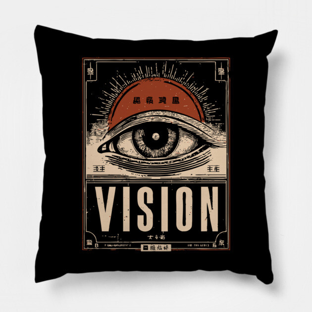 All-Seeing Eye Vision - Esoteric Illuminati Propaganda Poster Pillow by TuncGK