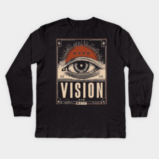 All-Seeing Eye Vision - Esoteric Illuminati Propaganda Poster Kids Long Sleeve T-Shirt