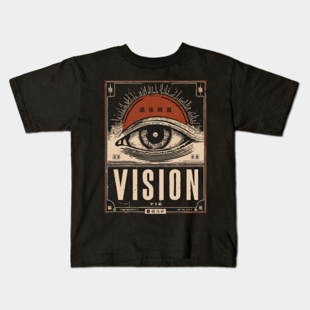 All-Seeing Eye Vision - Esoteric Illuminati Propaganda Poster Kids T-Shirt by TuncGK