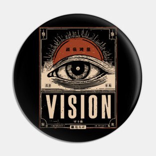 All-Seeing Eye Vision - Esoteric Illuminati Propaganda Poster Pin