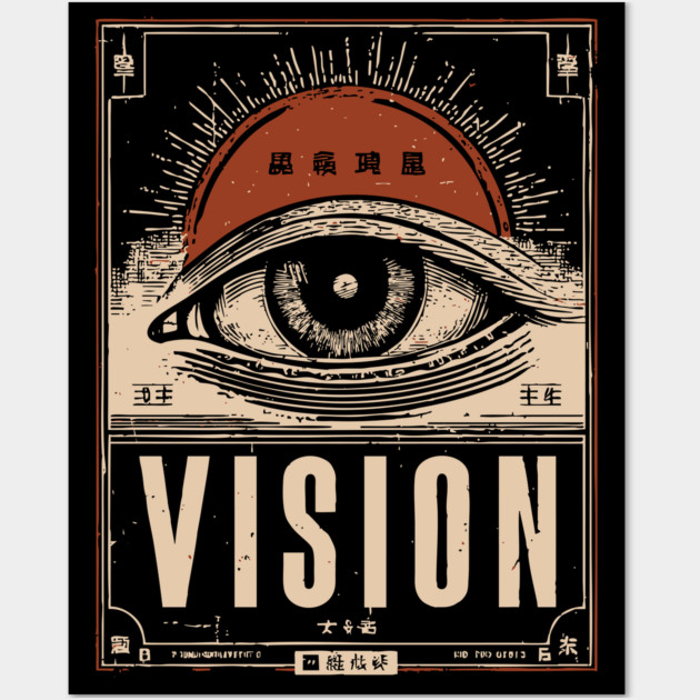 All-Seeing Eye Vision - Esoteric Illuminati Propaganda Poster Wall Art by TuncGK