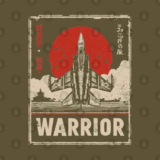 Warrior Jet Fighter - Tech Noir Military Aviation Propaganda by TuncGK