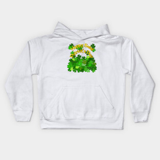 Happy Saint Patrick’s Day with Shamrocks Kids Hoodie