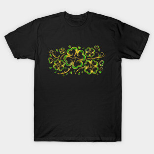 Irish Shamrock Four-leaf Lucky Clover T-Shirt