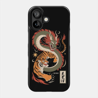 Martial Arts Spirit: Dragon and Tiger Clash – Fight Fiercely Phone Case