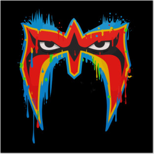 Ultimate Warrior Mask Pro Wrestling FanArt Tribute Posters and Art