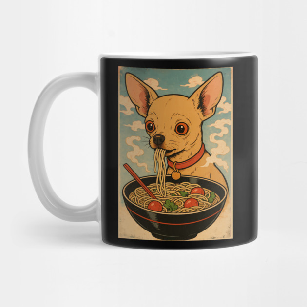 Chihuahua eating ramen by SKIBITEES 