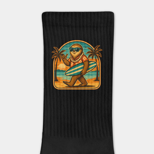 Sloth aloha Hawaiian beach surfing by SKIBITEES 