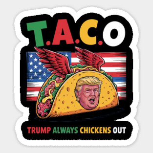 Trump-Always-Chickens-Out Sticker