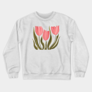 Pretty Pink Tulips Crewneck Sweatshirt
