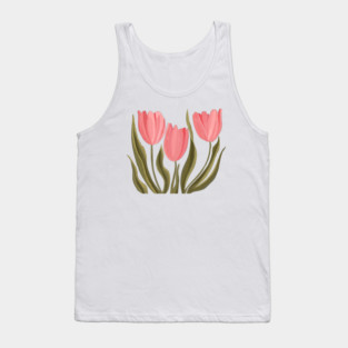 Pretty Pink Tulips Tank Top