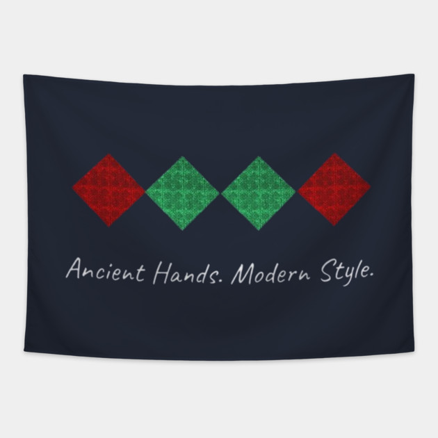 Ancient Heart. Modern Style. – Hmong Chicken’s Feet Pattern Tapestry by Pimcolle