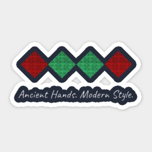 Ancient Heart. Modern Style. – Hmong Chicken’s Feet Pattern Sticker