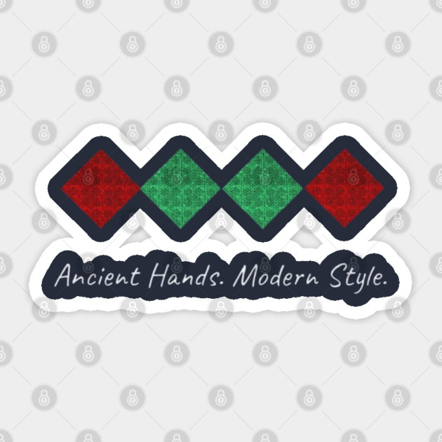 Ancient Heart. Modern Style. – Hmong Chicken’s Feet Pattern Sticker by Pimcolle