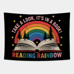 Reading Book Rainbow Tapestry