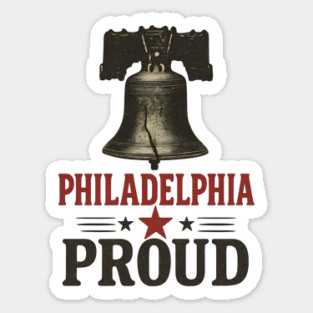 Philadelphia Liberty Bell Vintage Typography - Patriotic Americana City Pride Magnet