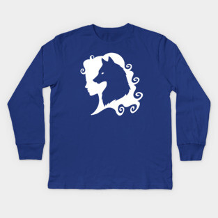 Wolf Spirit Totem Animal Guide Cheeky Witch Kids Long Sleeve T-Shirt