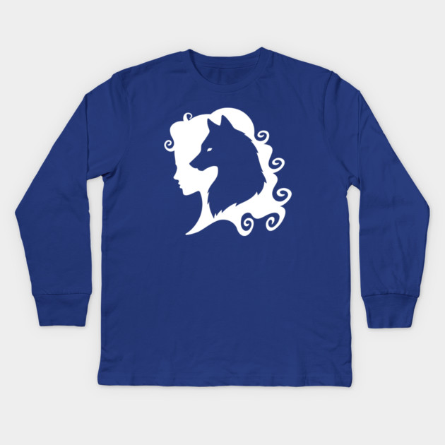 Wolf Spirit Totem Animal Guide Cheeky Witch Kids Long Sleeve T-Shirt by Cheeky Witch