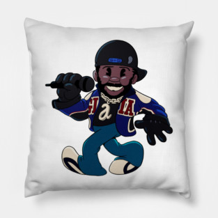 Kendrick Lamar Super Bowl Cuphead style Pillow