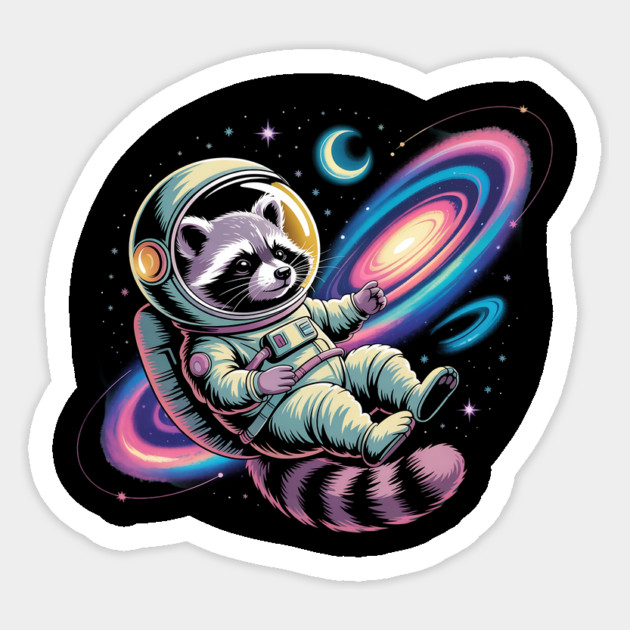 Space Raccoon Sticker by BA