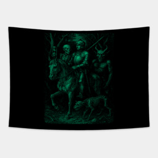 90s Dark Art Vintage Style T-Shirt, Retro Creepy 90s Shirt, Dreamy Abstract Art Shirt, Line Art T-Shirt, Grimdark Shirt, Devil, Knight Tapestry