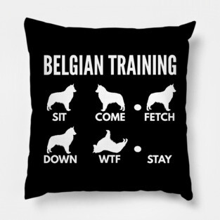 Belgian Training Belgian Sheepdog Tricks Pillow