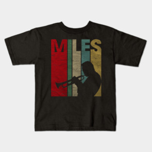 Miles Retro Color Distressed Kids T-Shirt