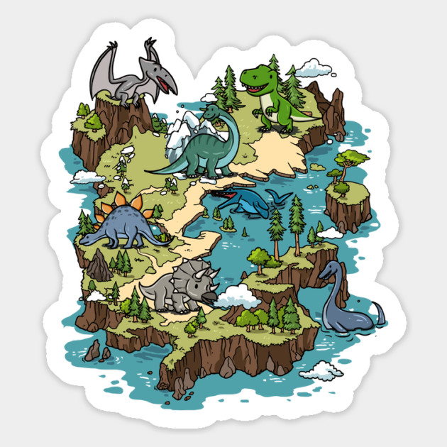 Dinosaur Island Magnet by GoshWow®