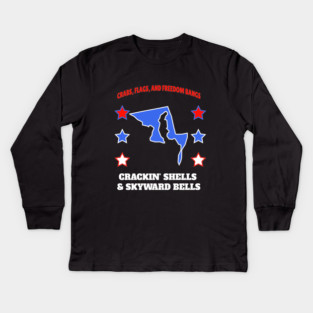 funny Maryland State patriotic 4th of July Kids Long Sleeve T-Shirt