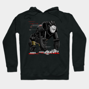 Ducati Diavel Black Hoodie