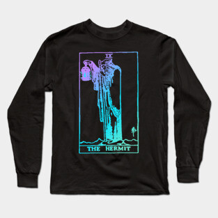 The Hermit Tarot Card Long Sleeve T-Shirt