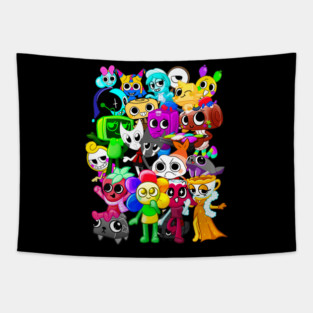 Dandy's World Characters _ Funny Dandys World Tapestry