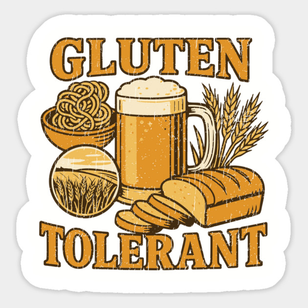 Gluten Tolerant Beer Lover Humor Pun Magnet by Anticorporati