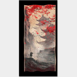 Vintage Japanese Culture Retro Art Print Cherry Blossom Gift Posters and Art
