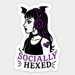 Socially Hexed Sticker