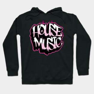 HOUSE MUSIC - Flamed Grafitti (Pink) Hoodie