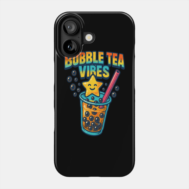 Bubble Tea Vibes Cute Cartoon Drink Art Phone Case by belownormal