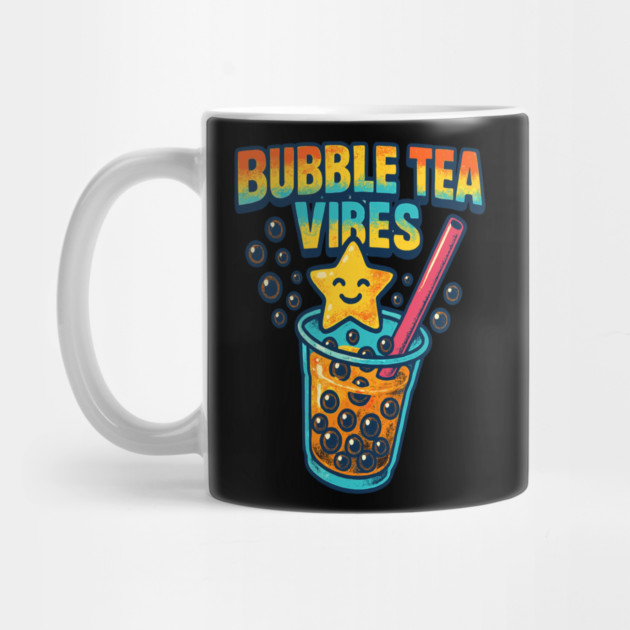 Bubble Tea Vibes Cute Cartoon Drink Art by belownormal